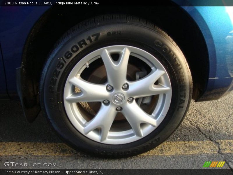 Indigo Blue Metallic / Gray 2008 Nissan Rogue SL AWD