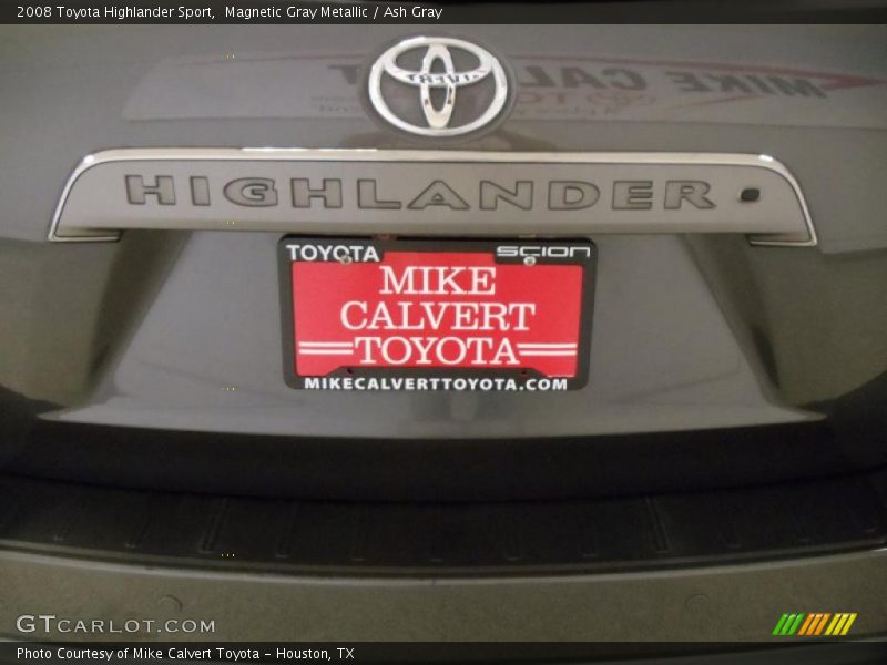 Magnetic Gray Metallic / Ash Gray 2008 Toyota Highlander Sport
