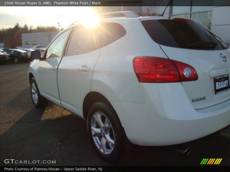 Phantom White Pearl / Black 2008 Nissan Rogue SL AWD
