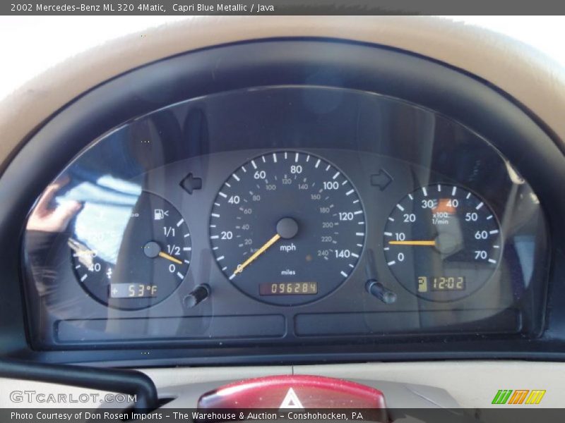 Capri Blue Metallic / Java 2002 Mercedes-Benz ML 320 4Matic
