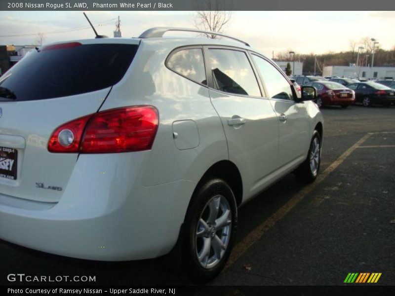 Phantom White Pearl / Black 2008 Nissan Rogue SL AWD