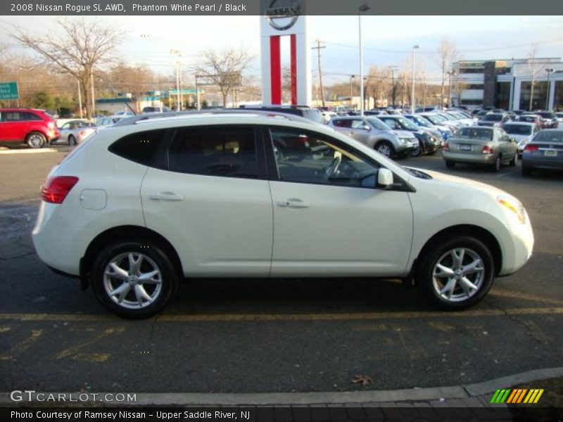 Phantom White Pearl / Black 2008 Nissan Rogue SL AWD