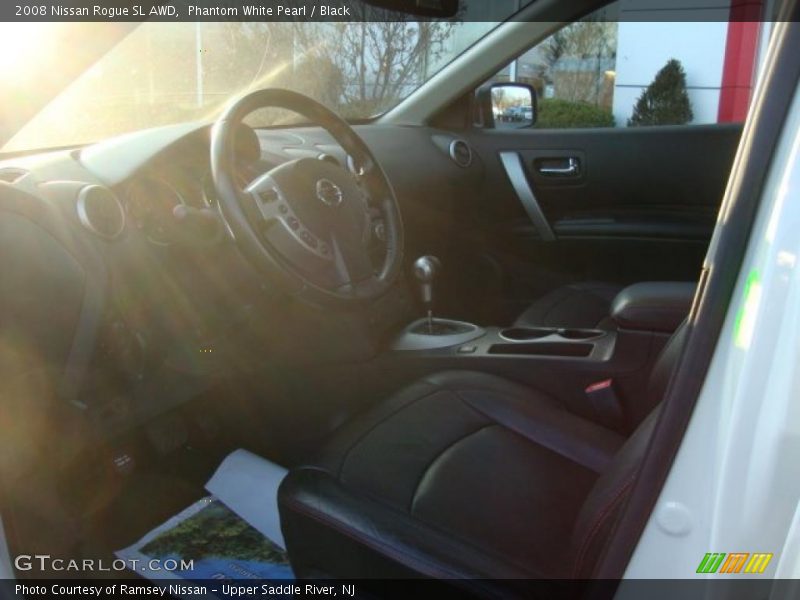 Phantom White Pearl / Black 2008 Nissan Rogue SL AWD