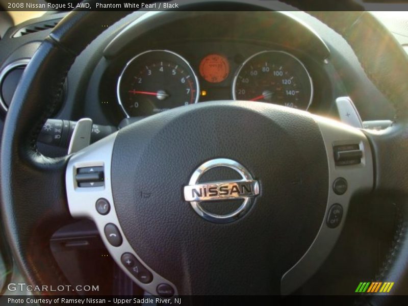 Phantom White Pearl / Black 2008 Nissan Rogue SL AWD