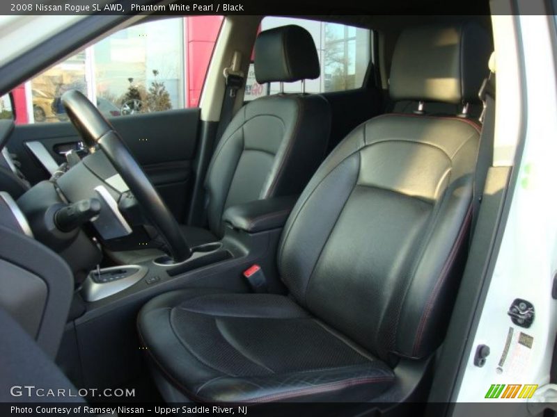 Phantom White Pearl / Black 2008 Nissan Rogue SL AWD