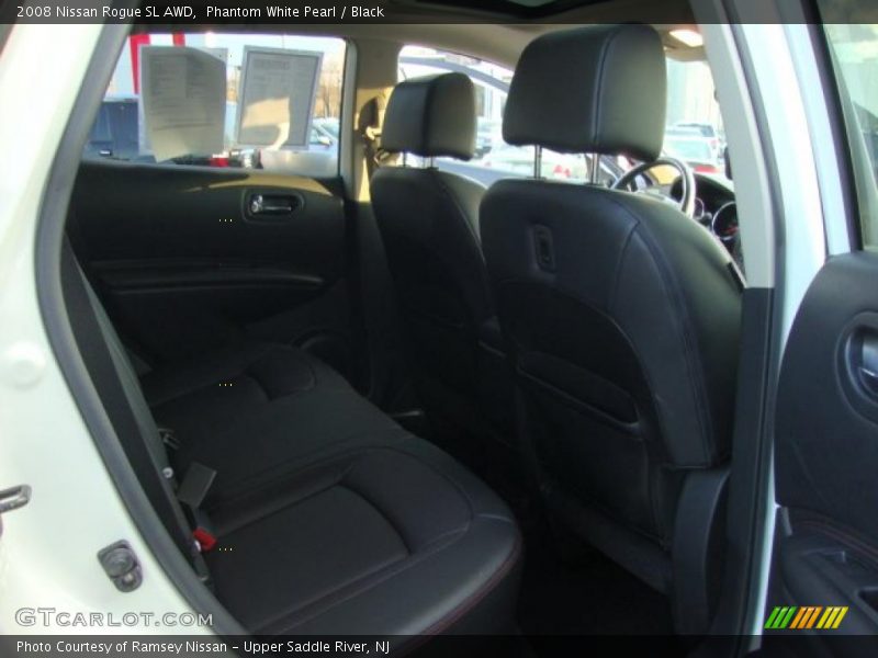 Phantom White Pearl / Black 2008 Nissan Rogue SL AWD
