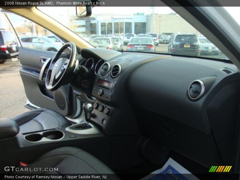 Phantom White Pearl / Black 2008 Nissan Rogue SL AWD