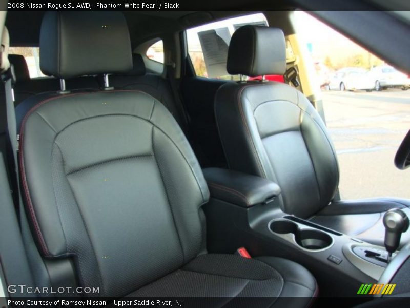 Phantom White Pearl / Black 2008 Nissan Rogue SL AWD