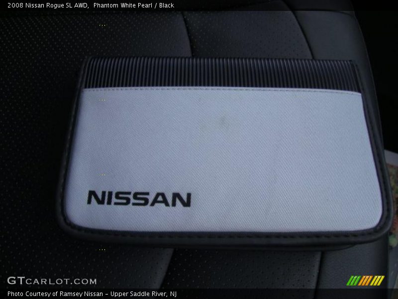 Phantom White Pearl / Black 2008 Nissan Rogue SL AWD