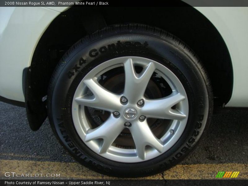 Phantom White Pearl / Black 2008 Nissan Rogue SL AWD