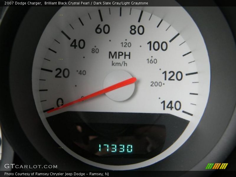 Brilliant Black Crystal Pearl / Dark Slate Gray/Light Graystone 2007 Dodge Charger