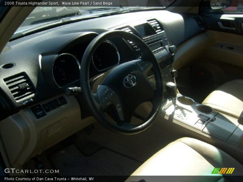 Wave Line Pearl / Sand Beige 2008 Toyota Highlander Sport