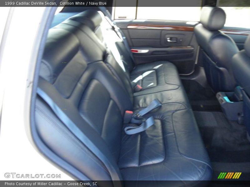 Cotillion White / Navy Blue 1999 Cadillac DeVille Sedan