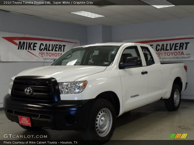 Super White / Graphite Gray 2010 Toyota Tundra Double Cab