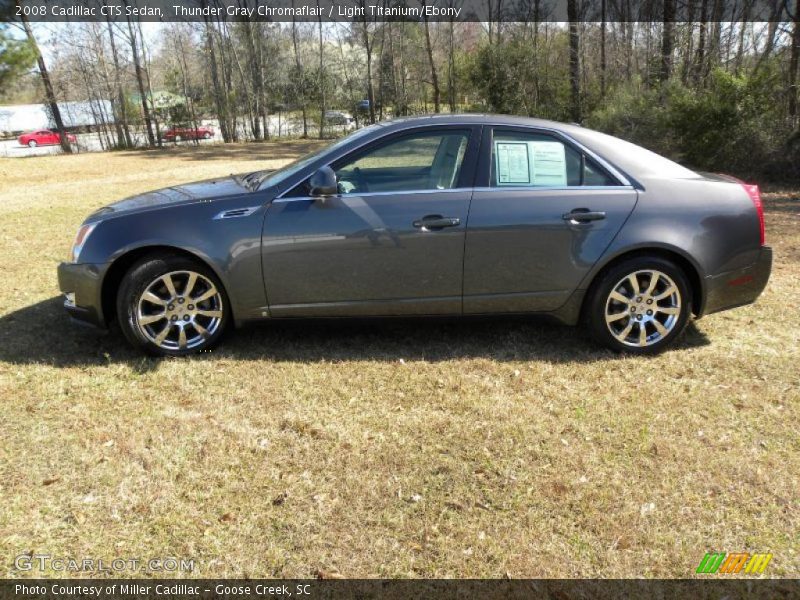 Thunder Gray Chromaflair / Light Titanium/Ebony 2008 Cadillac CTS Sedan