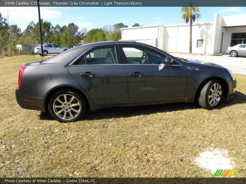 Thunder Gray Chromaflair / Light Titanium/Ebony 2008 Cadillac CTS Sedan