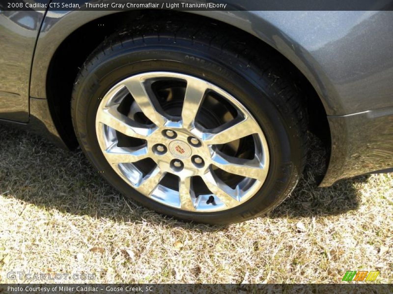 Thunder Gray Chromaflair / Light Titanium/Ebony 2008 Cadillac CTS Sedan