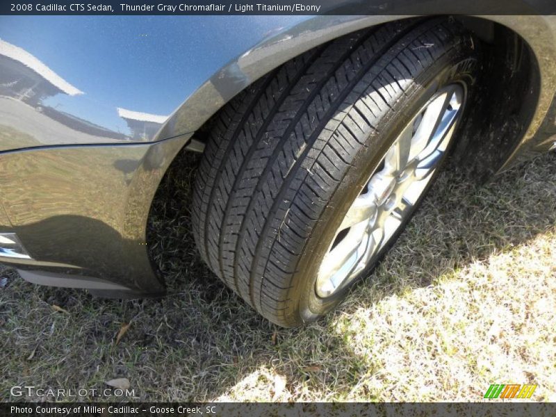 Thunder Gray Chromaflair / Light Titanium/Ebony 2008 Cadillac CTS Sedan