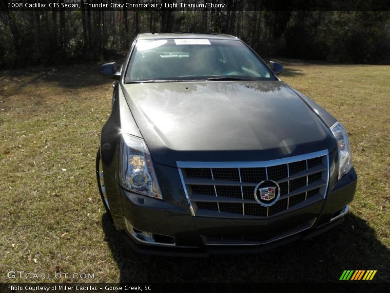 Thunder Gray Chromaflair / Light Titanium/Ebony 2008 Cadillac CTS Sedan