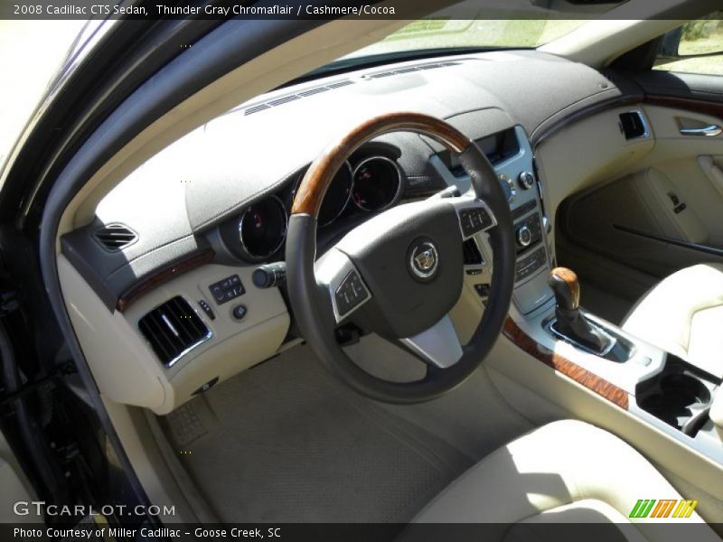 Thunder Gray Chromaflair / Cashmere/Cocoa 2008 Cadillac CTS Sedan
