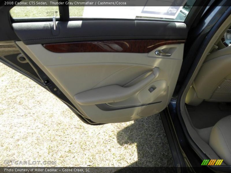 Thunder Gray Chromaflair / Cashmere/Cocoa 2008 Cadillac CTS Sedan