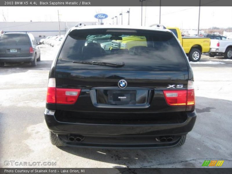 Black Sapphire Metallic / Black 2003 BMW X5 4.4i