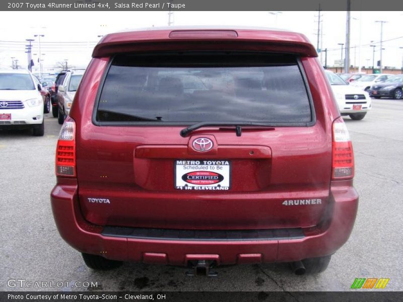 Salsa Red Pearl / Taupe 2007 Toyota 4Runner Limited 4x4