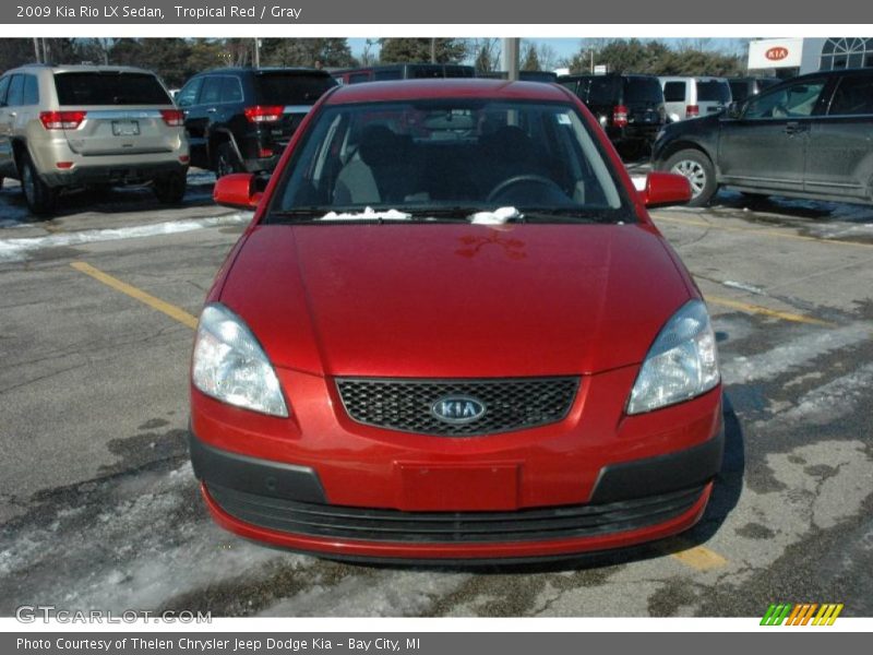 Tropical Red / Gray 2009 Kia Rio LX Sedan