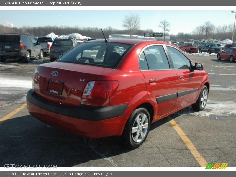 Tropical Red / Gray 2009 Kia Rio LX Sedan