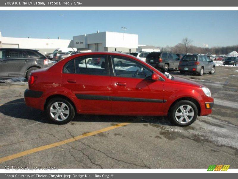 Tropical Red / Gray 2009 Kia Rio LX Sedan