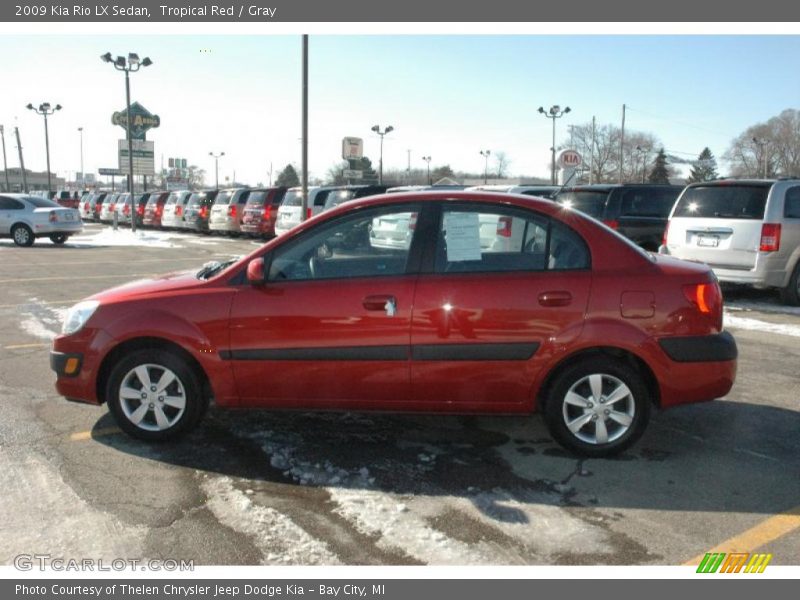 Tropical Red / Gray 2009 Kia Rio LX Sedan