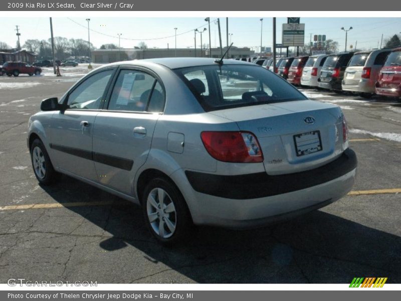 Clear Silver / Gray 2009 Kia Rio LX Sedan