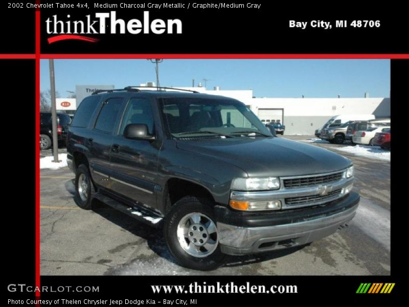 Medium Charcoal Gray Metallic / Graphite/Medium Gray 2002 Chevrolet Tahoe 4x4
