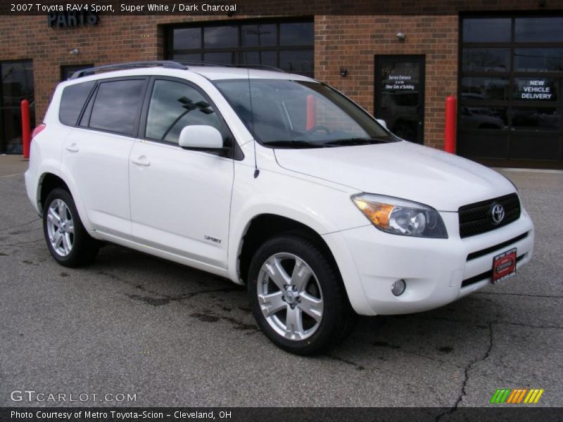 Super White / Dark Charcoal 2007 Toyota RAV4 Sport