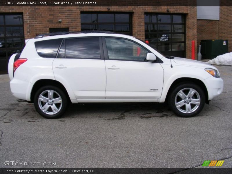 Super White / Dark Charcoal 2007 Toyota RAV4 Sport