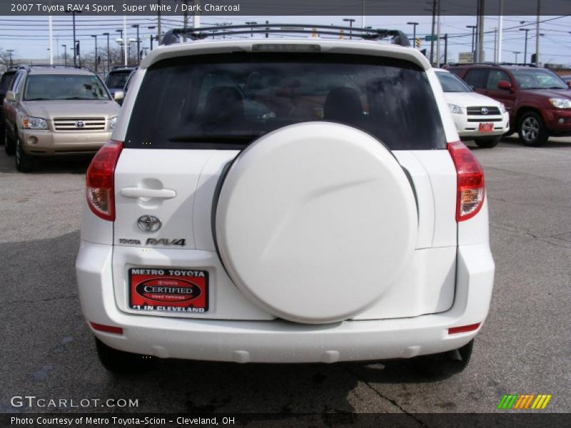 Super White / Dark Charcoal 2007 Toyota RAV4 Sport