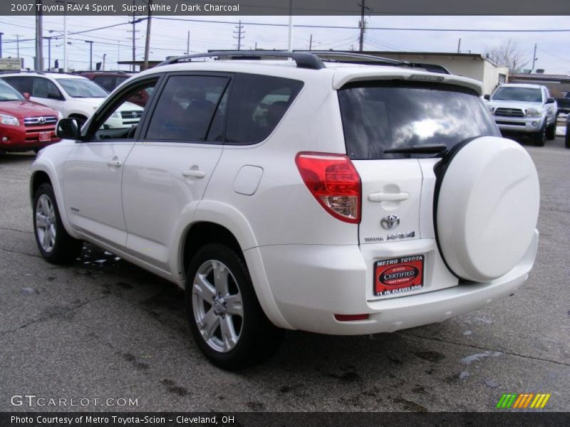 Super White / Dark Charcoal 2007 Toyota RAV4 Sport