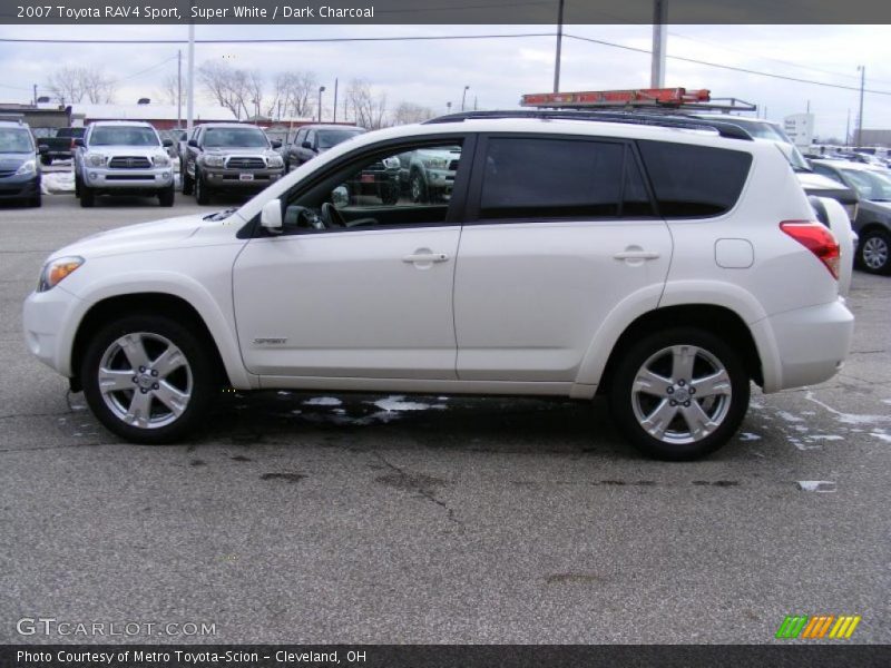 Super White / Dark Charcoal 2007 Toyota RAV4 Sport
