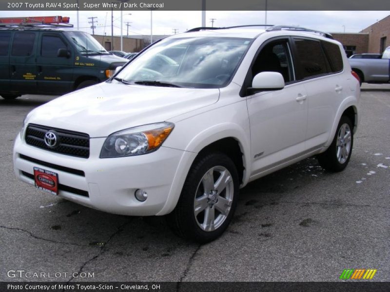 Super White / Dark Charcoal 2007 Toyota RAV4 Sport