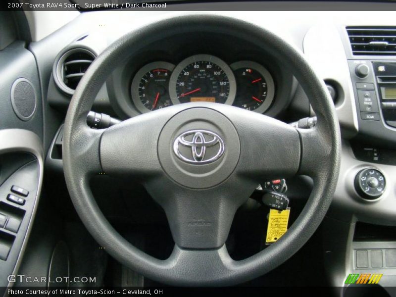 Super White / Dark Charcoal 2007 Toyota RAV4 Sport