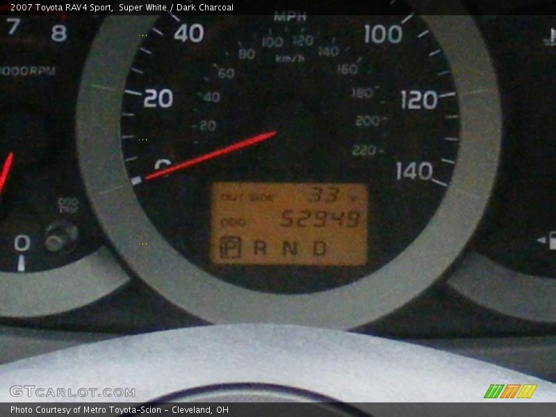 Super White / Dark Charcoal 2007 Toyota RAV4 Sport