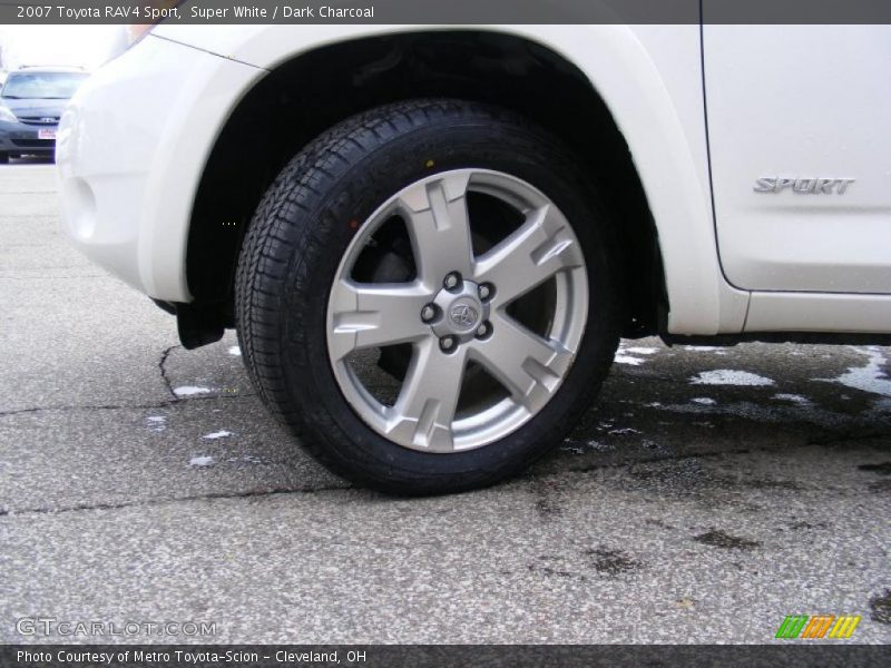 Super White / Dark Charcoal 2007 Toyota RAV4 Sport