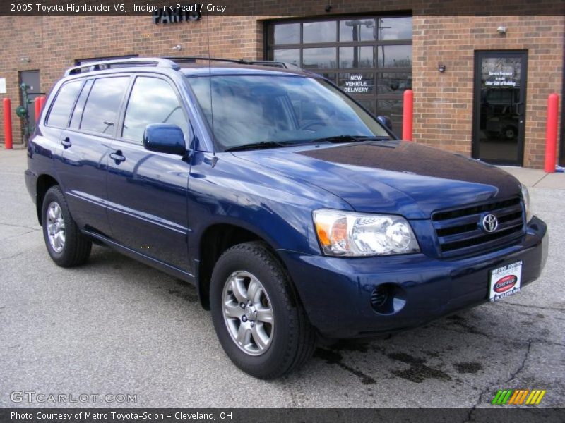 Indigo Ink Pearl / Gray 2005 Toyota Highlander V6