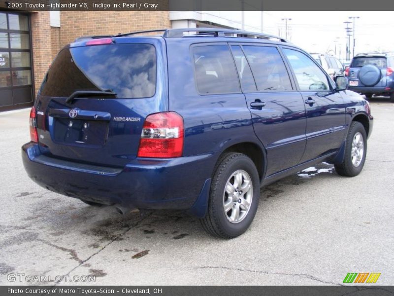 Indigo Ink Pearl / Gray 2005 Toyota Highlander V6
