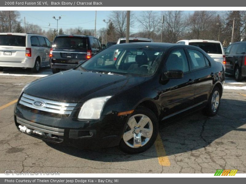 Black Ebony / Charcoal Black 2008 Ford Fusion SE V6