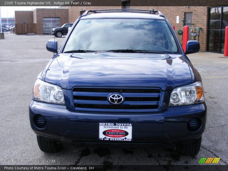 Indigo Ink Pearl / Gray 2005 Toyota Highlander V6