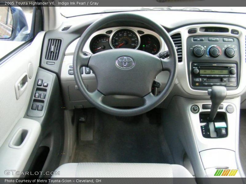 Indigo Ink Pearl / Gray 2005 Toyota Highlander V6