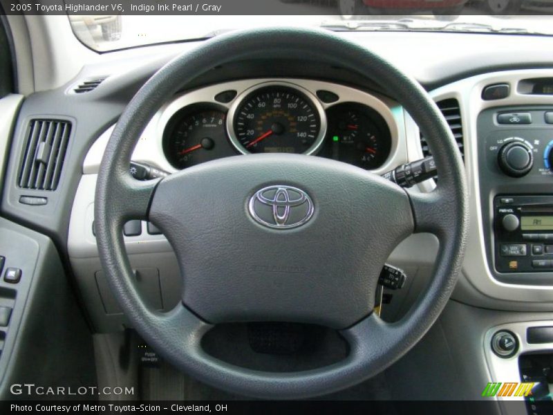 Indigo Ink Pearl / Gray 2005 Toyota Highlander V6