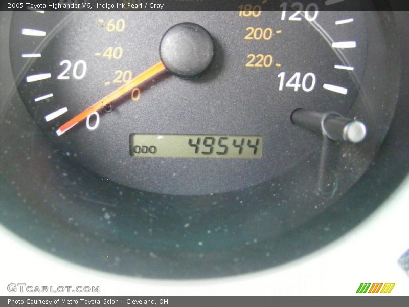 Indigo Ink Pearl / Gray 2005 Toyota Highlander V6