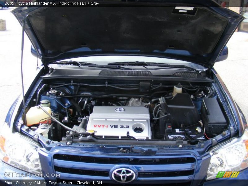 Indigo Ink Pearl / Gray 2005 Toyota Highlander V6